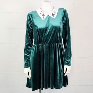 Disney Velour Mickey & Minnie Collar Christmas Dress